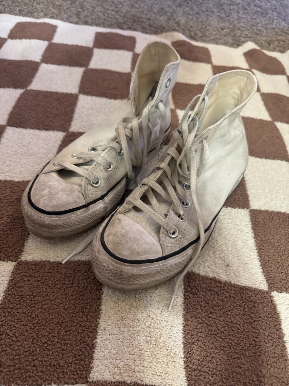 Women's White Converse Chuck Taylor All Star Canvas Platform High Tops